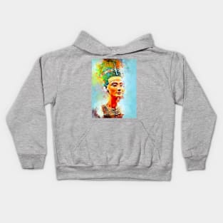 Watercolor Nefertiti Kids Hoodie